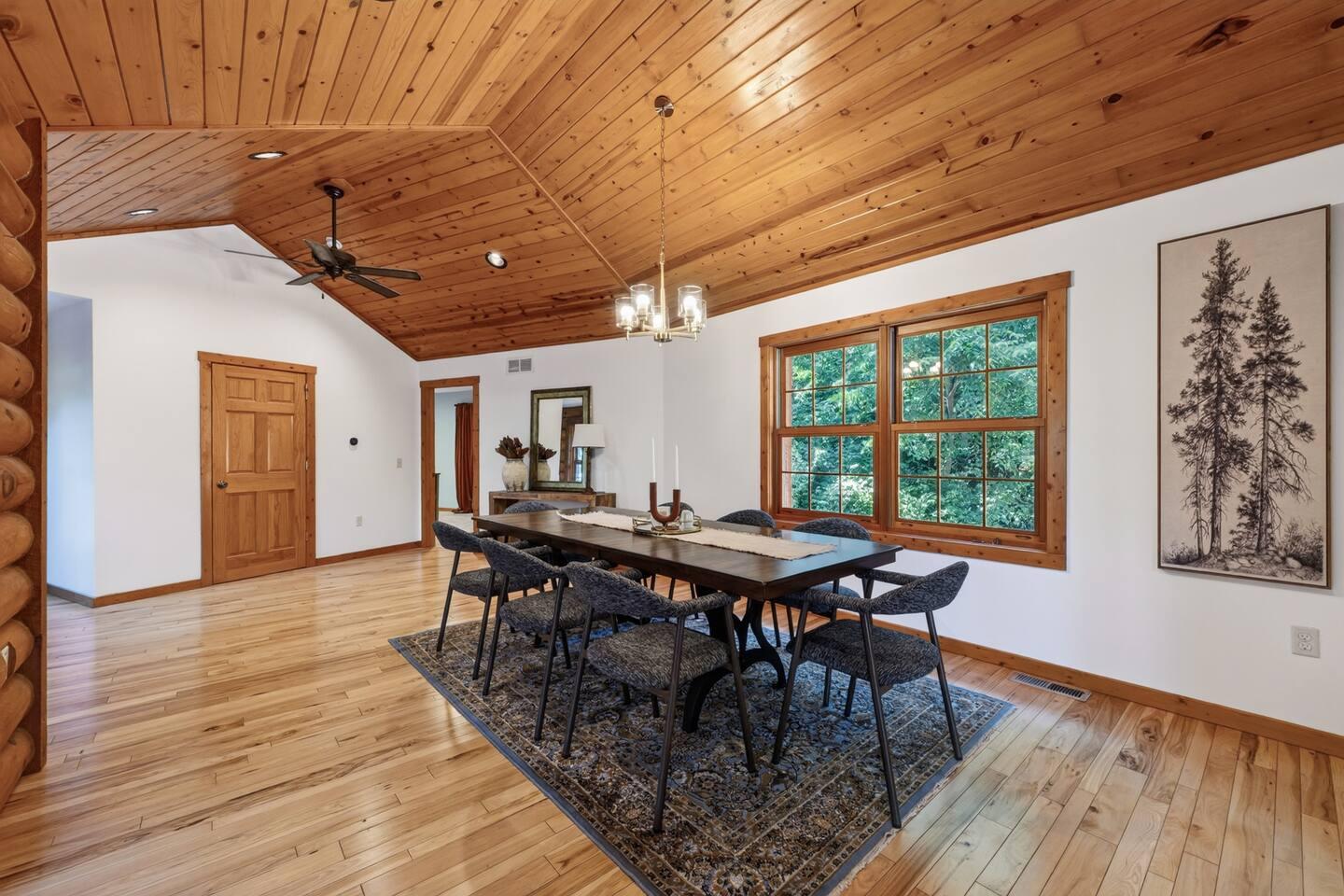 The dining table